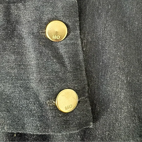 Motif Official High Waisted Dark Wash Wide Leg Jeans, Medium - Picture 6 of 7